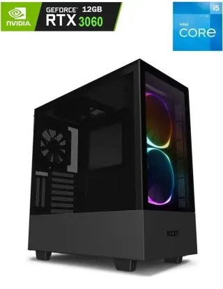 NZXT H510 Atx Elite Tempered Glass Intel Core I5-12400F (12th Gen) Mid Tower Gaming Pc