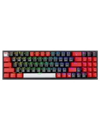 Redragon Pollux Pro Wired/2.4G/BT 78 Keys Gaming Keyboard - Dust-Proof Red (K628RGB-PRO-BRW)
