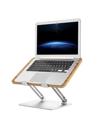 UPERGO AP-2DM Wooden Metal Combine Folding Desktop Tablet Holder Portable Laptops Stand