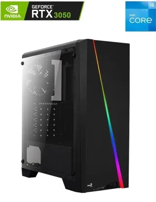 Aerocool Cylon RGB Intel Core I5-12400F (12th Gen) RTX 3050 Mid Tower Gaming Pc - Black