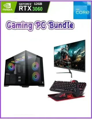 Xigmatek Aquarius II Black Gaming Pc With Gaming Monitor And Redragon 4in1 Gaming Combo Bundle Offer