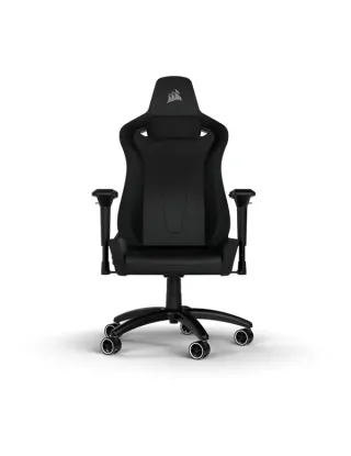 Corsair TC200 Plush Leatherette Gaming Chair - Black/Black