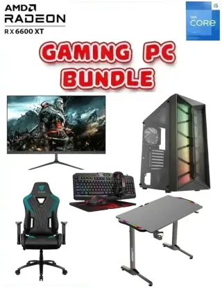 FSP CMT211A ATX  Gaming Pc With Gaming Monitor, Desk, Chair And 4in1 Gaming Combo New Bundle Offer
