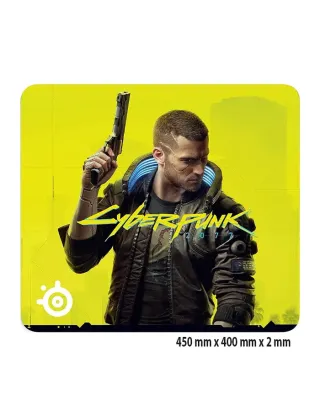 SteelSeries Qck Cyberpunk 2077 Edition Gaming MousePad - Large (450 x 400 x 2mm)
