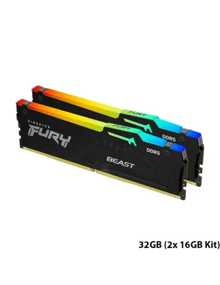 Kingston Fury Beast 32GB (2x16 GB Kit) 5200MT/S DDR5 Desktop Memory - Intel XMP Certified