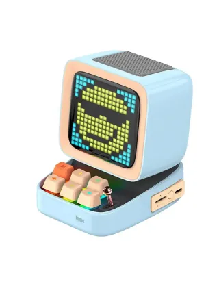 Divoom Ditoo Programable, Customizable Pixel Art LED Bluetooth Mini Speake - Blue