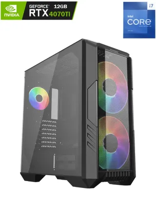 Cooler Master HAF 500 Intel Core i7-13700K Mid Tower Gaming Pc - Black
