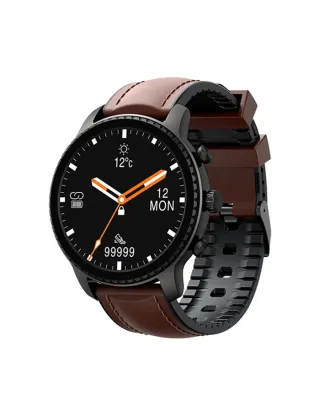 HAVIT M9005W Smart Watch with QI Wireless Charging & 5ATM Waterproof - Black/Brown