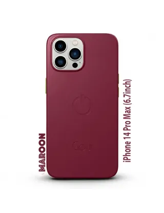 Goui iPhone 14 Pro Max (6.7inch)  Magnetic Case with Magnetic Bars - Maroon Red