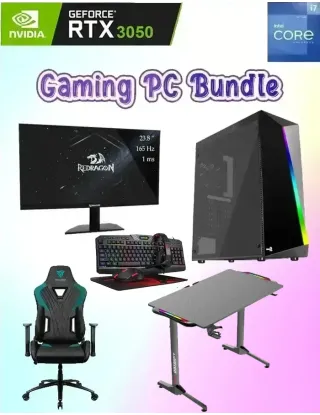 Aerocool Shard RGB Gaming Pc With Gaming Monitor, Desk, Chair And 4in1 Gaming Combo New Bundle Offer