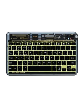 Porodo Crystal Shell Ultra-Slim Keyboard - Black (English/Arabic)