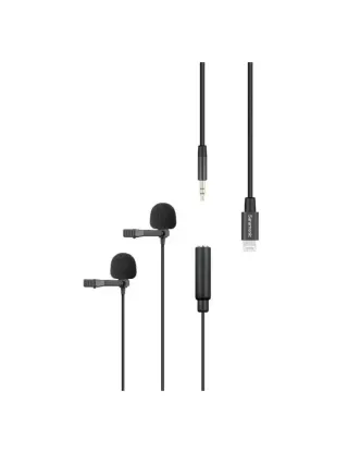 SARAMONIC LAVMICRO U1C 6 METER LAVALIER MICROPHONE WITH DETACHABLE LIGHTNING CONNECTOR AND 2 MIC CAPSULES