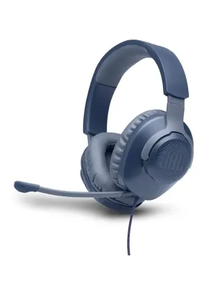 JBL Quantum 100 Wired Over Ear Gaming Headphones with mic-Blue