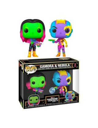 Funko POP Deluxe! Marvel: Guardian of the Galaxy - Gamora & Nebula 2pk (BLKLT)(Exc)