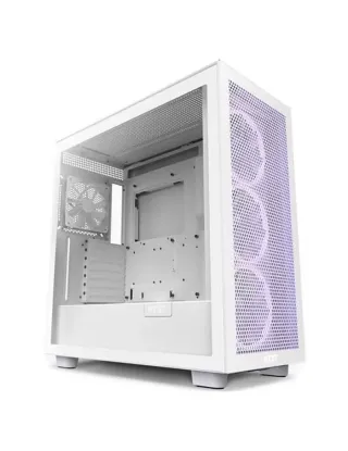 NZXT H7 Flow RGB Edition ATX Mid Tower Case - White (2023)