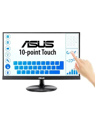 Asus Vt229h 21.5" Monitor 1080p Ips 10-point Touch Eye Care With Hdmi Vga - Black