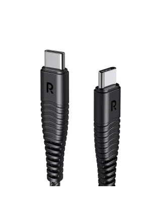 RAVPower Nylon Braided Type-C to Type-C Cable RP-CB047 (1m/3.3ft) – Black