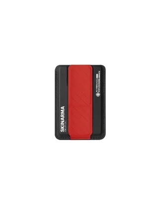 SkinArma Kado Mag-Charge Card Holder With Grip Stand - Black/Red