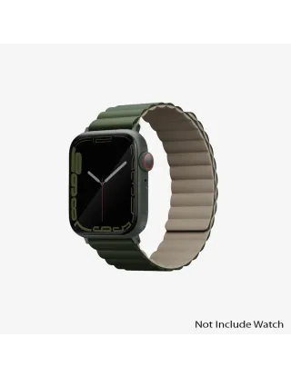 Uniq Revix Reversible Magnetic For Apple Watch Strap 42/44/45mm Pine (Green/Taupe)