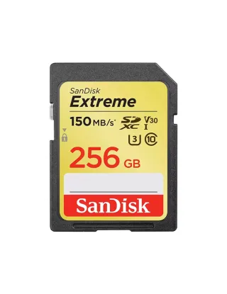 SanDisk Extreme SD UHS-I Card (Up to 150 MBPs) 256GB 4K