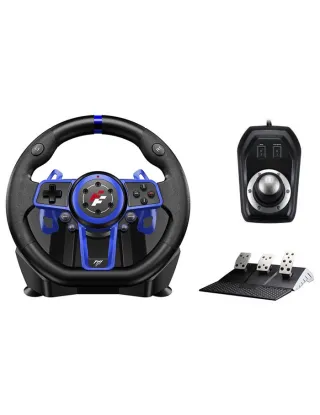 Flashfire Suzuka Wheel F111 Racing Wheel Set, Clutch Pedals, H-Shifter For PS5