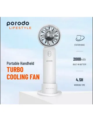 Porodo Lifestyle Portable Handheld Turbo Cooling Fan 5w 2000mah