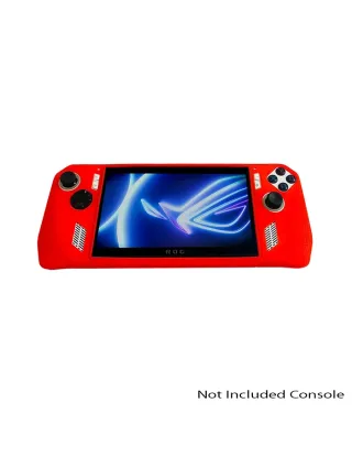 Asus Rog Ally Full-body Silicon Protector Case With Stand - Red