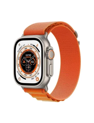 Apple Watch Ultra, 49mm, Titanium Case, Orange Alpine Loop - Large (Gps + Cellular)