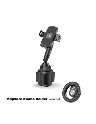 Eltoro Car Cup Holder Phone Mount with MagSafe Phone Holder - Black