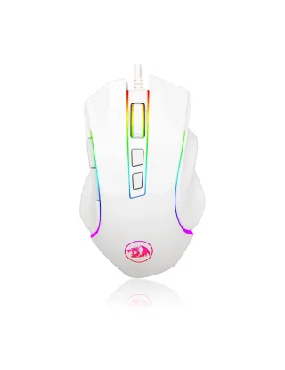 Redragon M607w Griffin 7200 DPI RGB Gaming Mouse - White