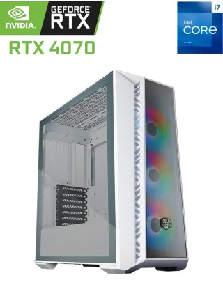 Cooler Master Box Mb520 Intel Core I7 -13700kf 13th Gen Rtx 4070 Mesh Argb(Atx) Mid Tower Gaming Pc - White