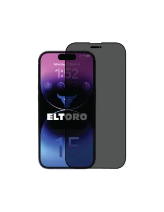 Eltoro Double Strong CF Screen Protector for iPhone 15 - Privacy/Black