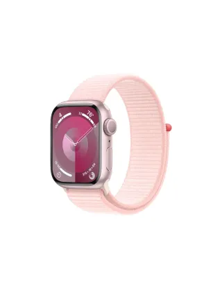 Apple Watch Series 9 Gps + Cellular 45mm Pink Aluminium Case With Light Pink Sport Loop