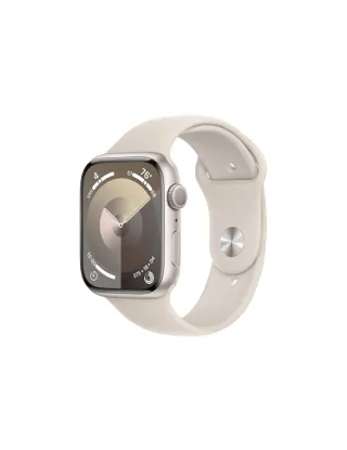Apple Watch Series 9 Gps 45mm Starlight Aluminium Case With Starlight Sport Band - M/l