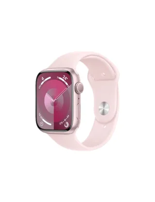 Apple Watch Series 9 Gps 45mm Pink Aluminium Case With Light Pink Sport Band - M/l