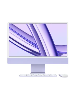 Pre-order Apple Imac M3 24-inch 4.5k Retina Display With 8‑core Cpu 10‑core Gpu 8gb 512gb Ssd - Purple (Arabic)