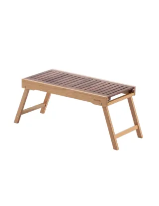Naturehike Slide Rail Folding Wooden Table - Walnut & White Oak