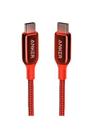 Anker Powerline+III USB-C To USB-C Cable Nylon (0.9m)- Red