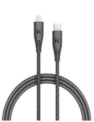 RAVPOWER CHARGE AND SYNC USB-C CABLE WITH LIGHTINING CONNECTOR 2M