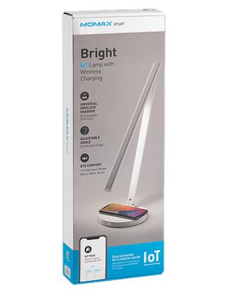 MOMAX SMART BRIGHT LOT LAMP WITH WIRELESS CHARGING - WHITE