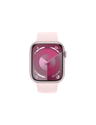 Apple Watch Series 9 Gps 45mm Pink Aluminium Case With Light Pink Sport Band - M/l