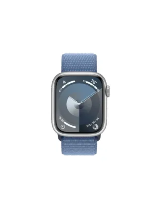 Apple Watch Series 9 Gps + Cellular 41mm Silver Aluminium Case With Winter Blue Sport Loop
