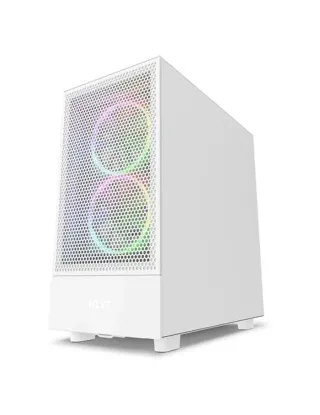 NZXT H5 Flow RGB Edition ATX Mid Tower Case - White