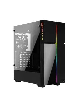 Aerocool Playa RGB Mid Tower Gaming Case Glass Edition - Black