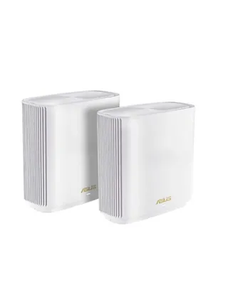 ASUS ZenWiFi AX XT8 - AX6600 Whole-Home Tri-band Mesh WiFi 6 System - 2 Pack White - 90IG0590-MO3G40