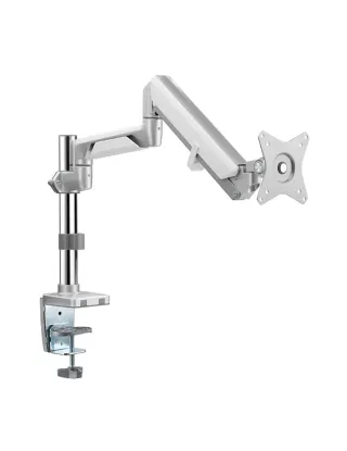 Gadgeton Premium Pole Mounted Single Monitor Arm - Silver  (17" - 32")
