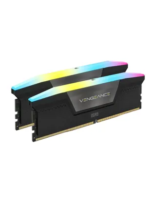 CORSAIR VENGEANCE RGB 32GB (2 x 16GB) DDR5 DRAM 5600MHz C36 Memory Kit - Black