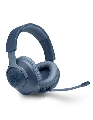 JBL Quantum 100 Wired Over Ear Gaming Headphones with mic-Blue