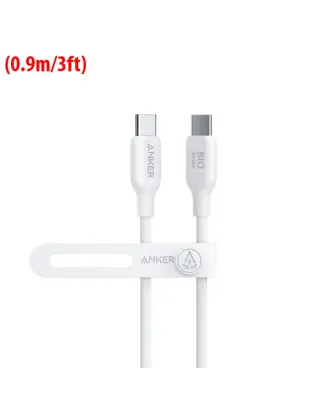 Anker 544 USB-C to USB-C Cable 140W (Bio-Based 3ft) - White