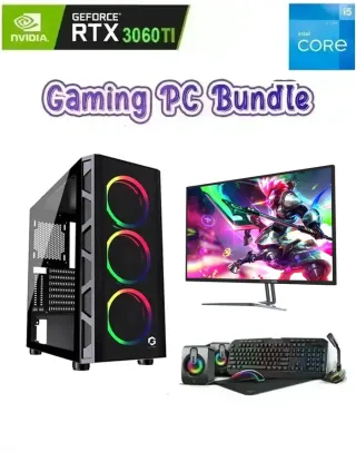 Gameon Trident Gaming Pc With Gaming Monitor And Porodo Gaming Kit Bundle Offer